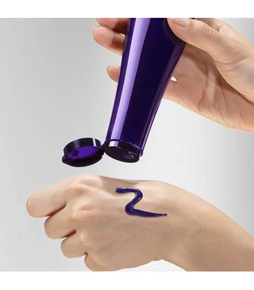 Texture and Color of Shu Uemura Yūbi Blonde Anti-Brass Purple Shampoo