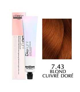 L'Oréal Professionnel Dia Light Hair Dye, Couleur : 7.43 - Blonde Copper-Golden