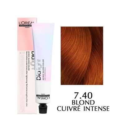 Tinte L'Oreal Professionnel Dia Light, Color: 7.40 - Rubio Cobre Profundo